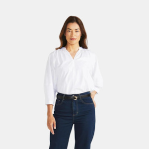 Tops Shirts: Piper Shirt - White