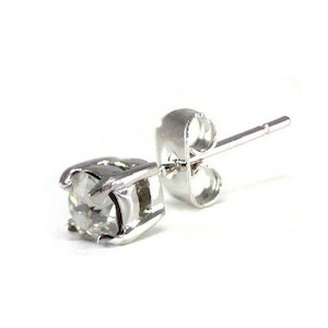 Jewellery wholesaling: Solitaire Stud Earrings 4mm (SS) - with Swarovski Elements Shuzi