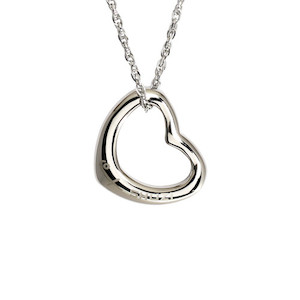 Curved Heart Pendant (TI) Shuzi