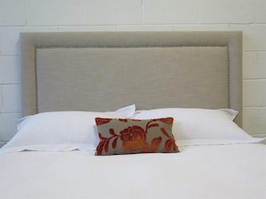 Bedroom: Studded headboard