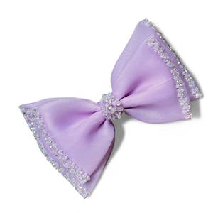 The Adelia Girls Chiffon Bow - Lilac