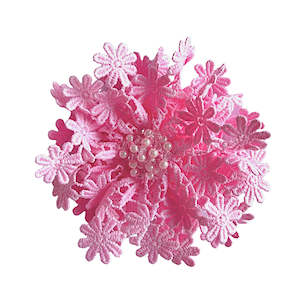 Clothing accessory: The Miss Hepburn Girls Lace Flower Hair Clip