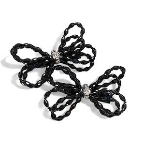 The Darlene Girls Crystal Bow Clip