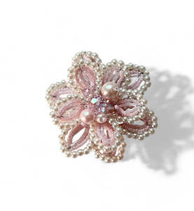 Clothing accessory: The Miss Flora Crystal & Pearl Flower Clip