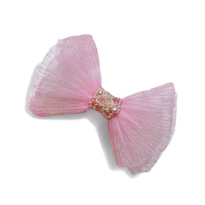 The Cassia Tulle Bow Girls Hair Clip