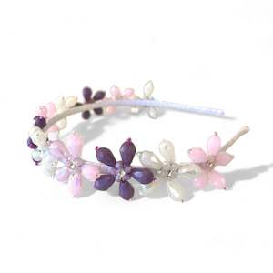 the Cecelia Girls Crystal Flower Headband