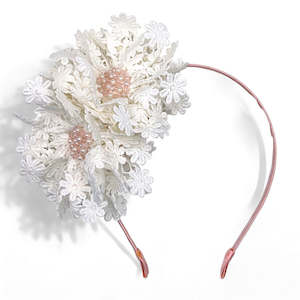 Clothing accessory: The Gloria Girls Flower Fascinator Headband