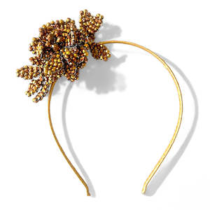 The Rosette Girls Gold Headband