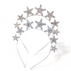 The Star of the Show Gold Diamante Tiara