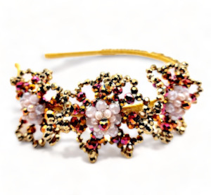 Clothing accessory: The Fleur Girls Metalic Gold Flower Crown