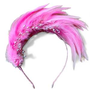 Clothing accessory: The Pretty Heather Pink Fascinator Headband