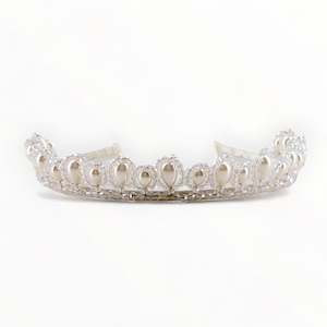 The Carita Pearl and Crystal Tiara Designer Headband