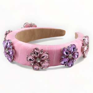 The Rosa Girls Diamante Flower Headband