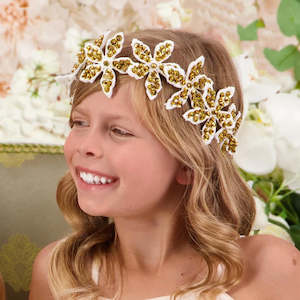 The Raziel Goddess Sequin Halo Designer Hair Garland