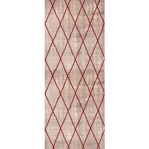 Opale Cross Silver Red Rug