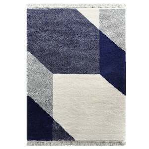 Tasmin Abstract Geo Blue Rug