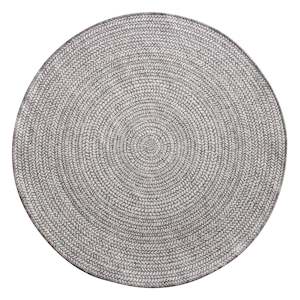 Villa Indoor/Outdoor Round Braided Grey Rug