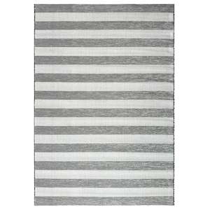 Coast Outdoor Stripe Charcoal Rug