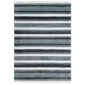 Floor covering wholesaling: Laine Stripe Smoke Blue Rug