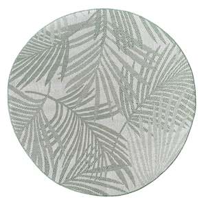 Milos Palm Green Round Rug