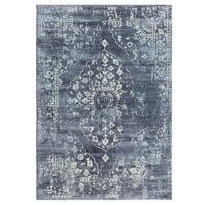 Everlee Medallion Blue Rug