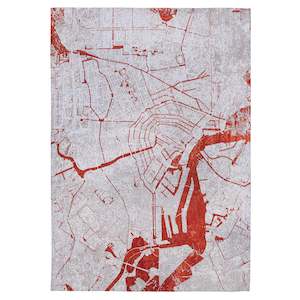 Floor covering wholesaling: Cities Amsterdam Orange Cut 9323