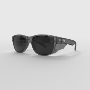 New: Hyspecs Transparent ICON Series w/ Grey Tinted Lens & Side Shields