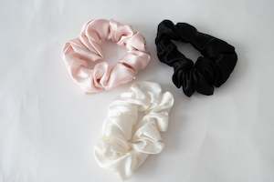 Silk Hair Scrunchies Large