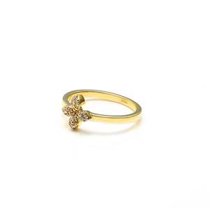 Rings: Flora / Ring / Clear + Gold