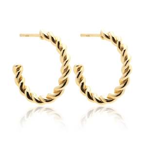 Earrings: Rope / Hoops / Gold