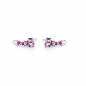 Theia / Ear Climbers / Brazilian Amethyst + Silver