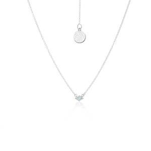 Superfine / Necklace / Keepsake / Blue Topaz + Silver