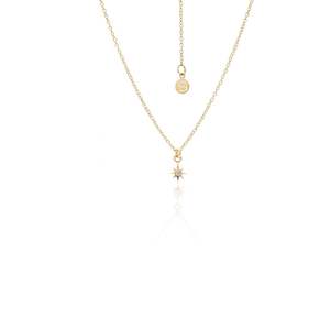 Superfine / Star Necklace / Gold + White Topaz