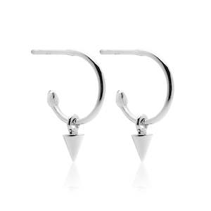 Superfine / Mini Spike Hoops / Silver