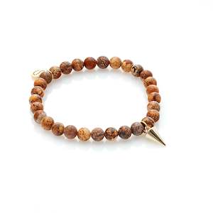 Figaro: All For One / Bracelet / Picture Jasper + Gold