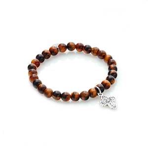 Super Cross / Bracelet / Tigers Eye + Silver