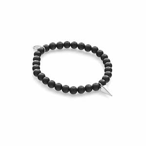 All For One / Bracelet / Black Onyx + Silver