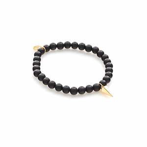 All For One / Bracelet / Black Onyx + Gold