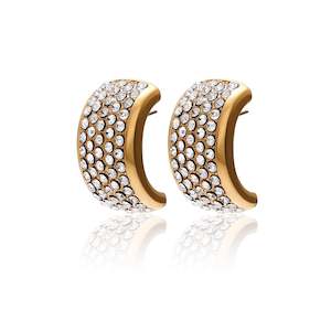 Diva / Statement Earrings / CZ + Gold