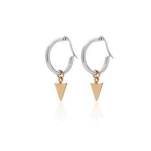 Two-Tone Kate Hoops / Earrings / Silver + Gold