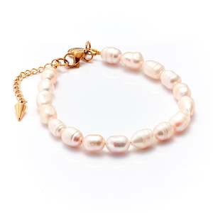 Men's Edit / Blanc / Bracelet / Pearl + Gold