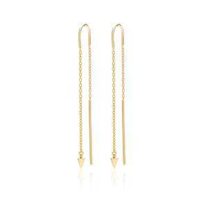 Superfine / Spike Thread Earrings / Gold