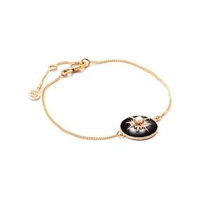 Noire / Bracelet / Black Enamel + Gold