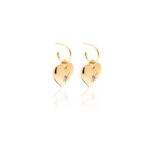 Superstition Club / Cross My Heart / Hoop Earrings / Gold