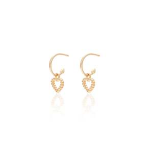 Superfine: Superfine / Cutout Heart Hoops / Gold