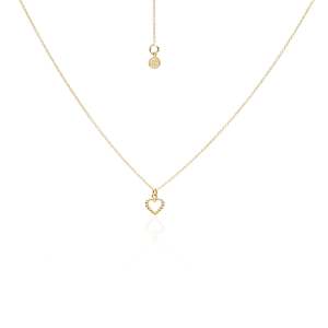 Superfine / Mini Cutout Heart Necklace / Gold