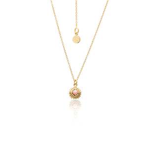 Petite Pink Opal / Necklace / Gold