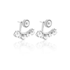 Bridal: Radiant / Ear Jackets / Pearl + Silver