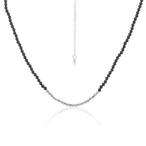 Party At The Front / Necklace / Black Onyx + Silver