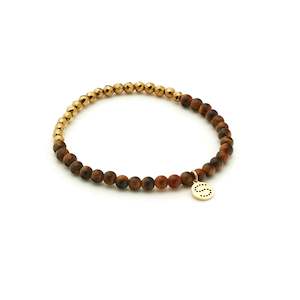 Party At The Front / Bracelet / Tiger's Eye + Gold